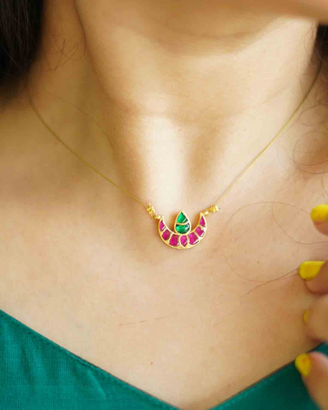 Moon Jadau Neckpiece