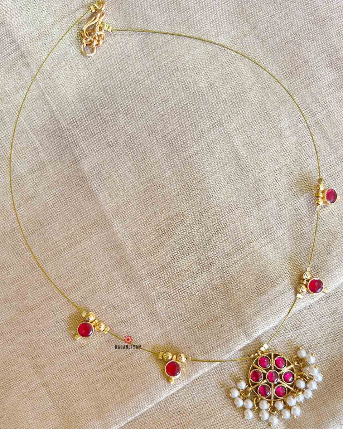 Wheel Jadau Neckpiece