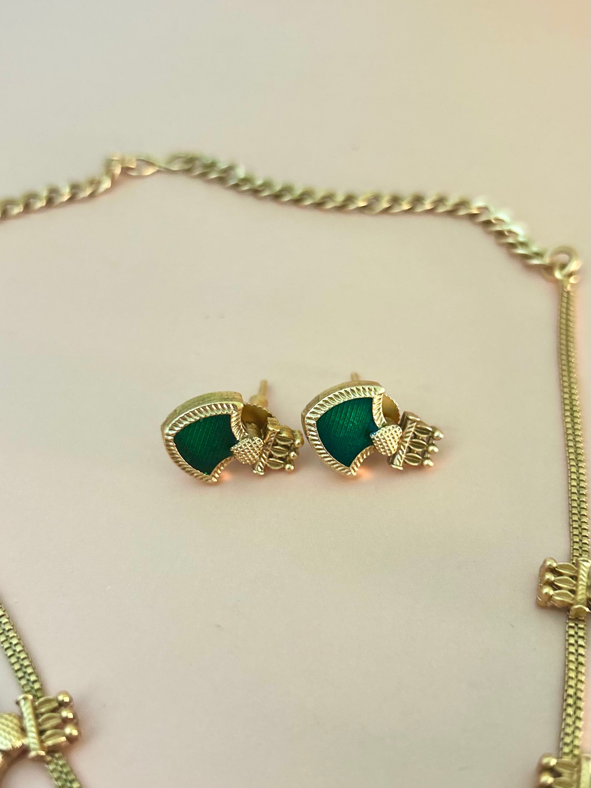 Palakka Enamel Neckpiece Set