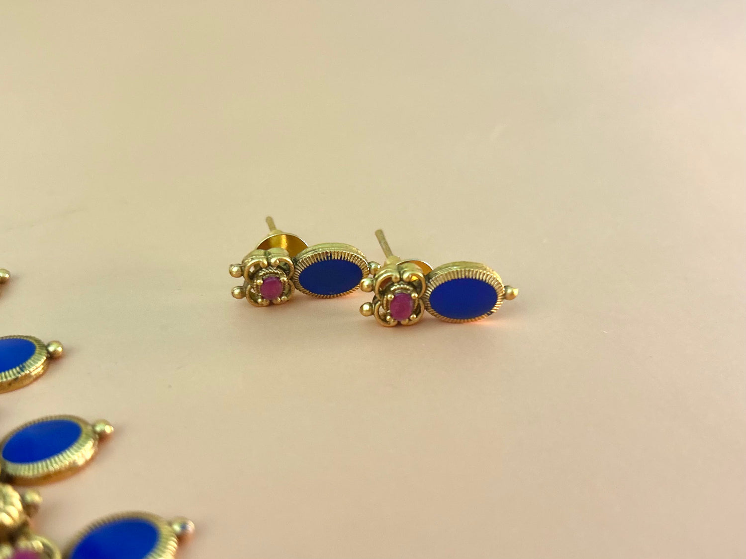 Blue Palakka Neckpiece Set