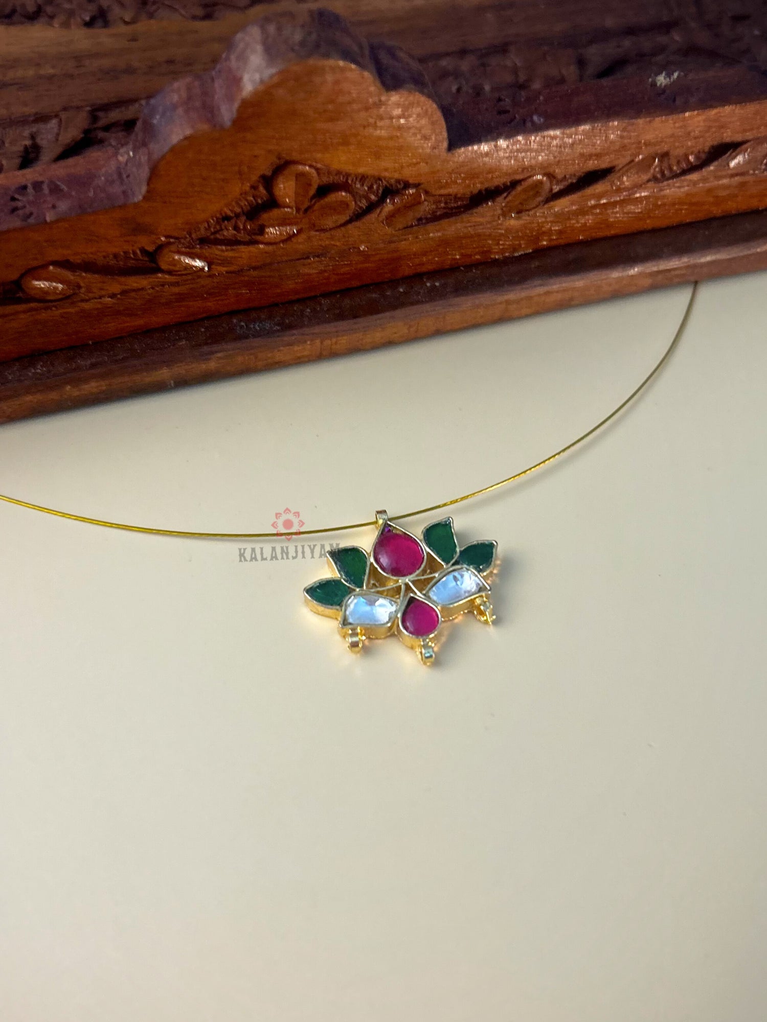 Multicoloured Lotus Neckpiece