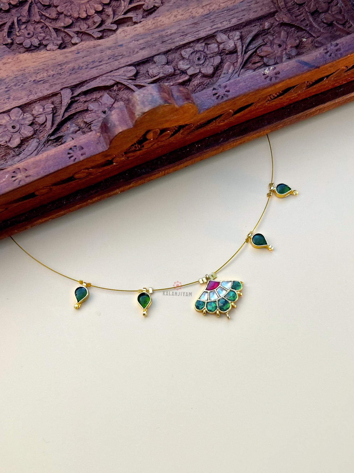 Multicolored Jadau Neckpiece