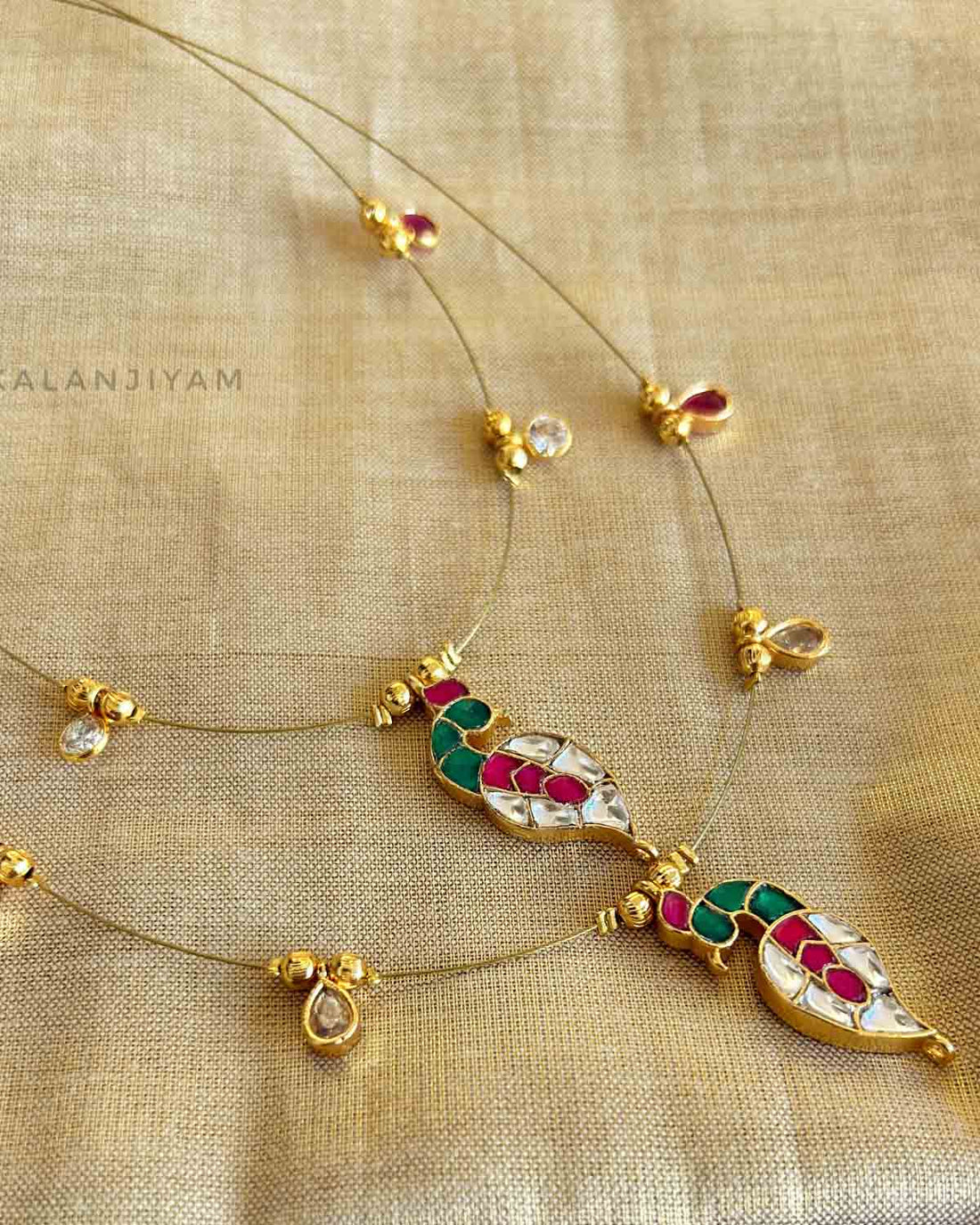 Peacock Jadau Neckpiece