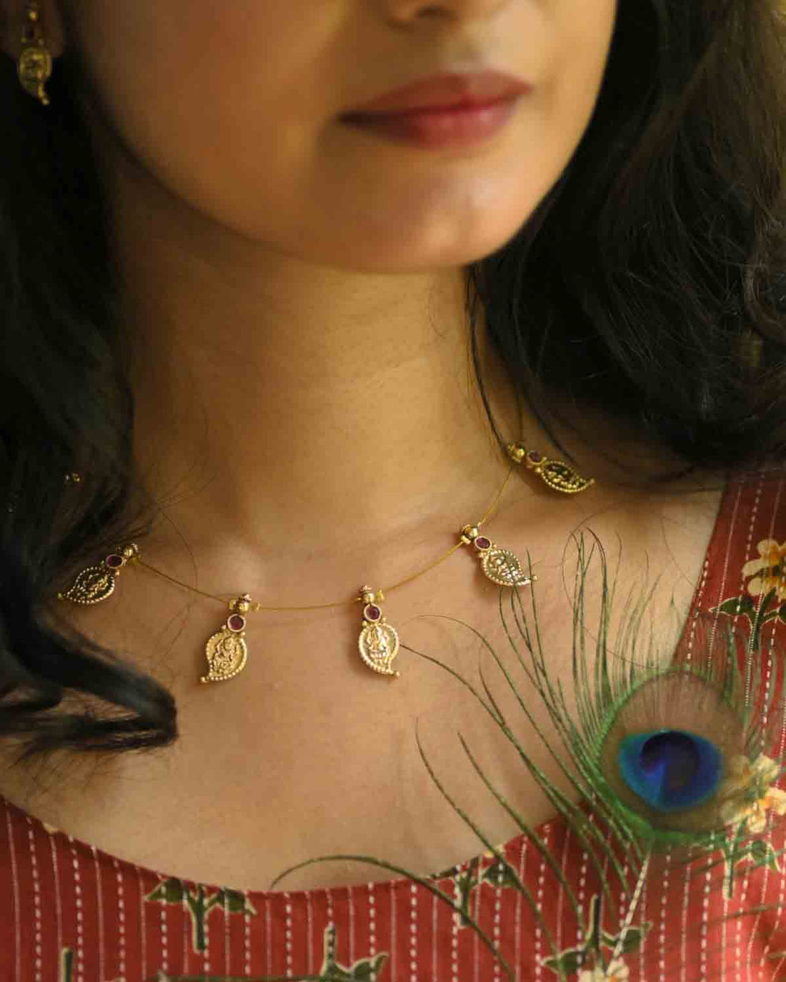 Mango Shaped Coin Neckpiece