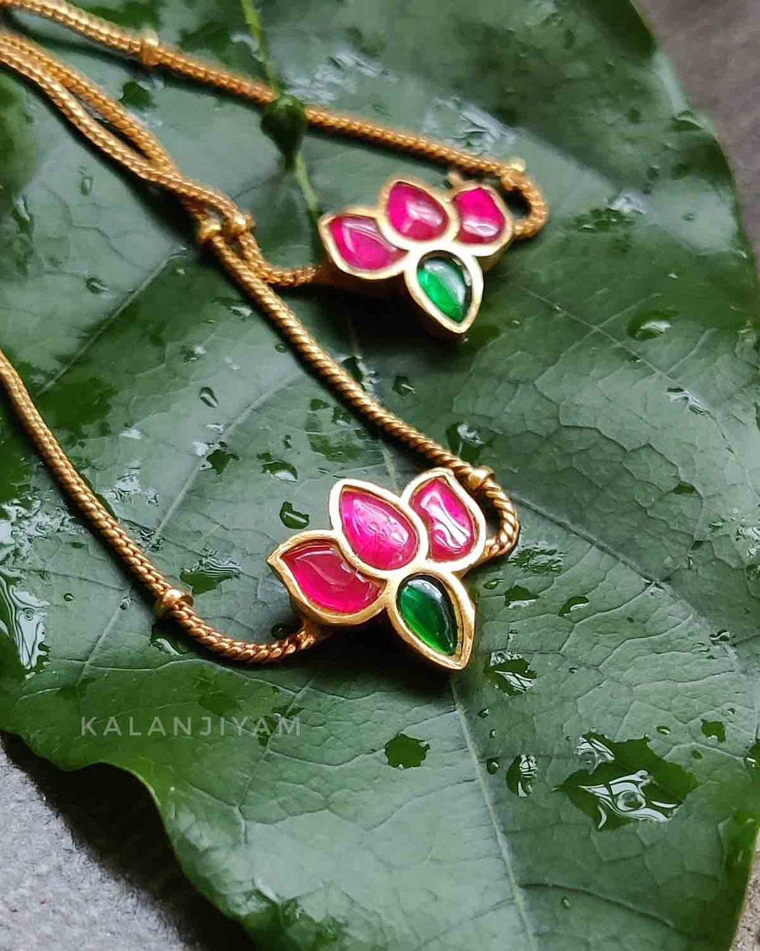 Lotus Jadau Anklet