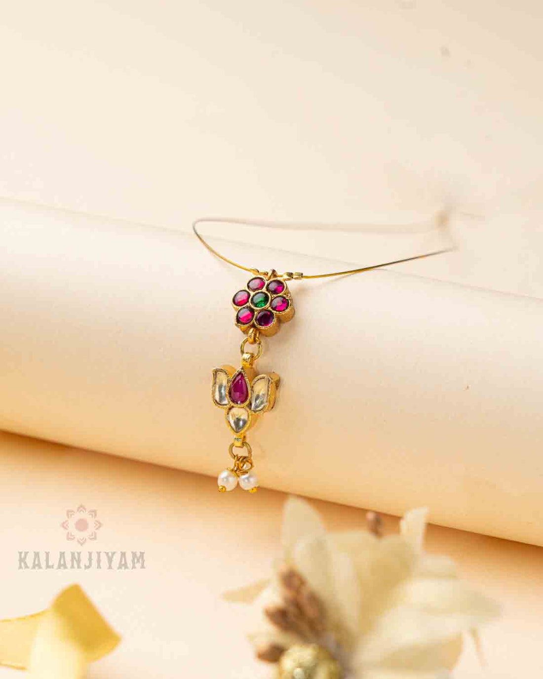 Floral Lotus Jadau Neckpiece