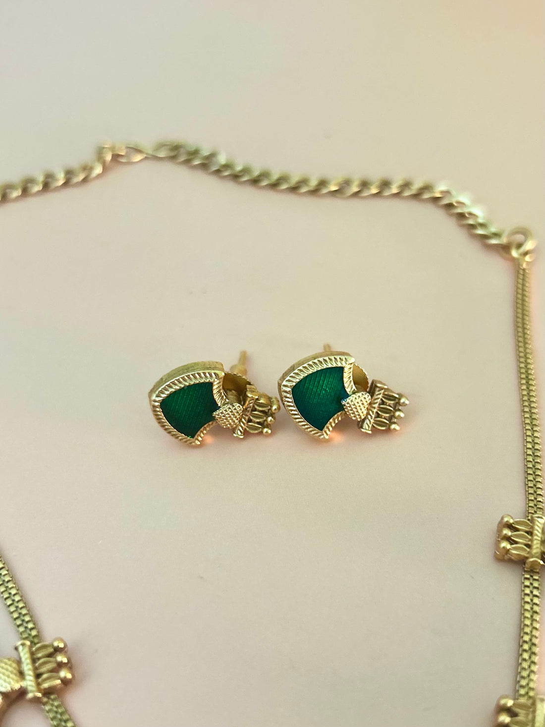 Palakka Enamel Neckpiece Set