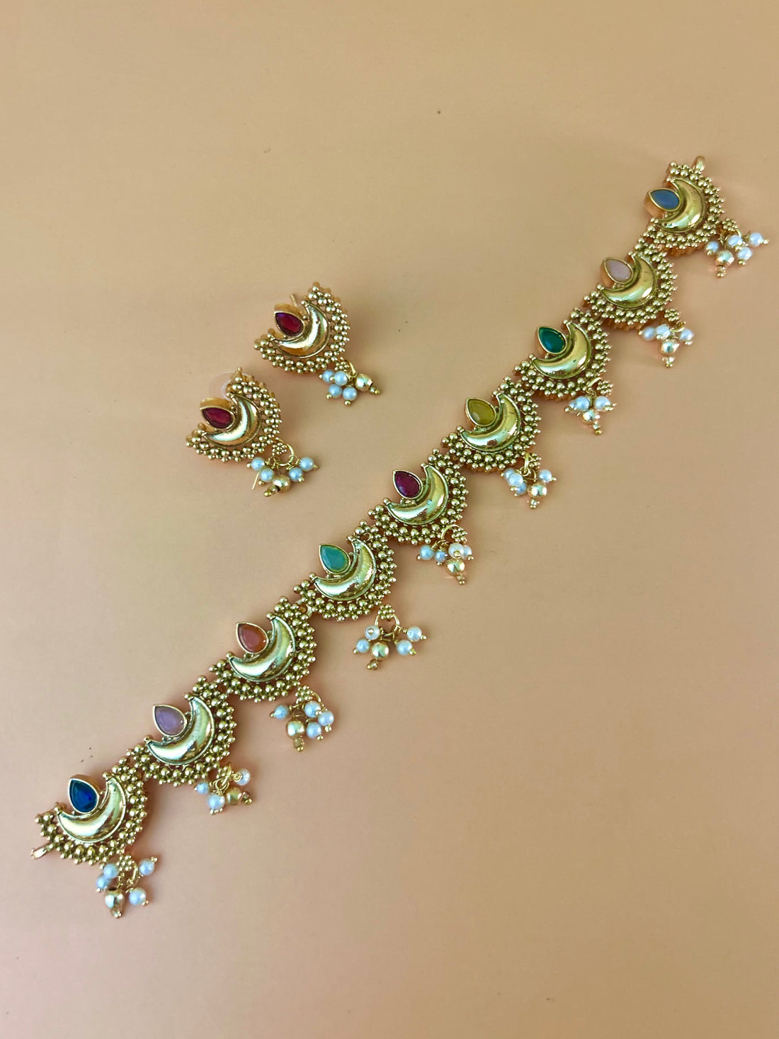 Pirai Multicoloured Neckpiece Set
