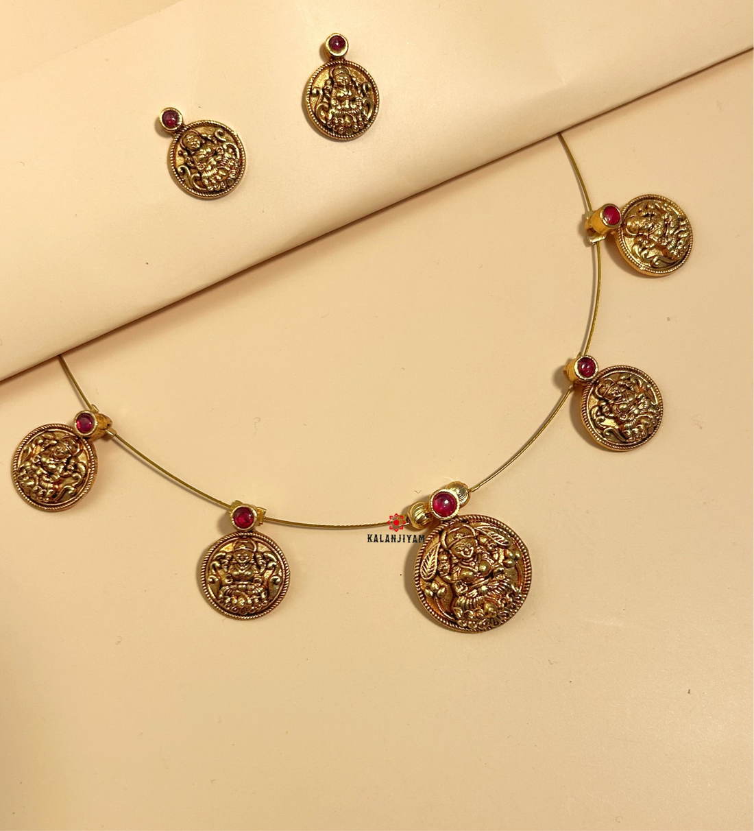 Embossed Lakshmi Coin Set