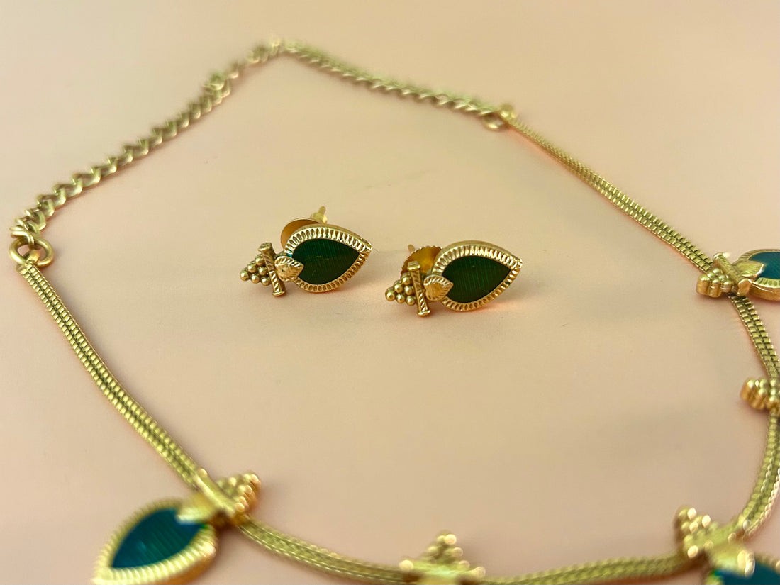 Palakka Enamel Neckpiece Set