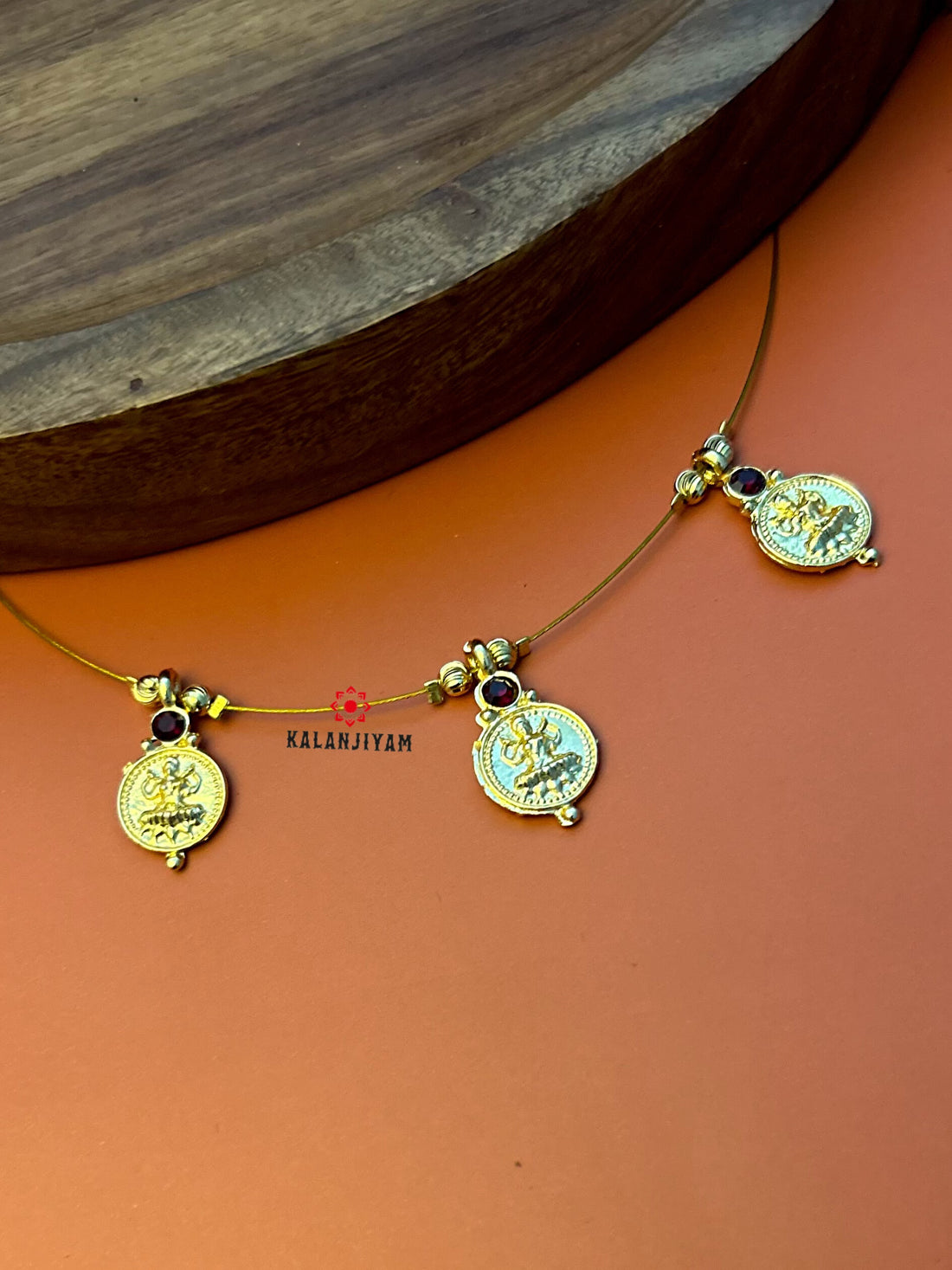 Lakshmi Matte Coin Neckpiece Set