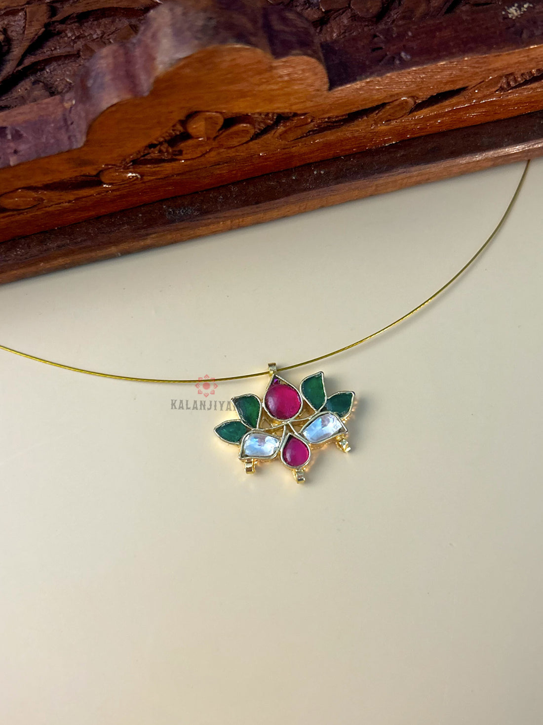 Multicoloured Lotus Neckpiece