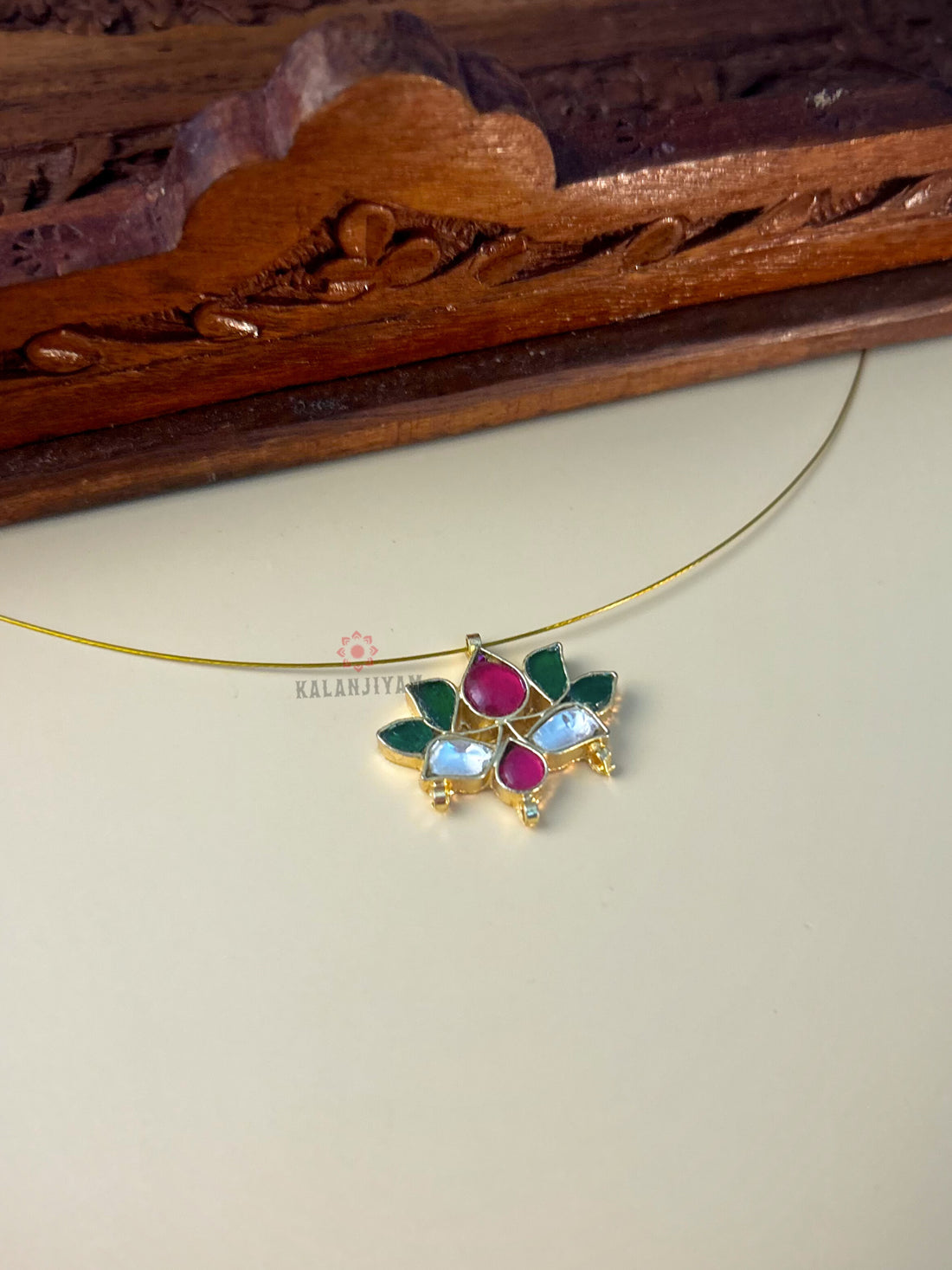 Multicoloured Lotus Neckpiece