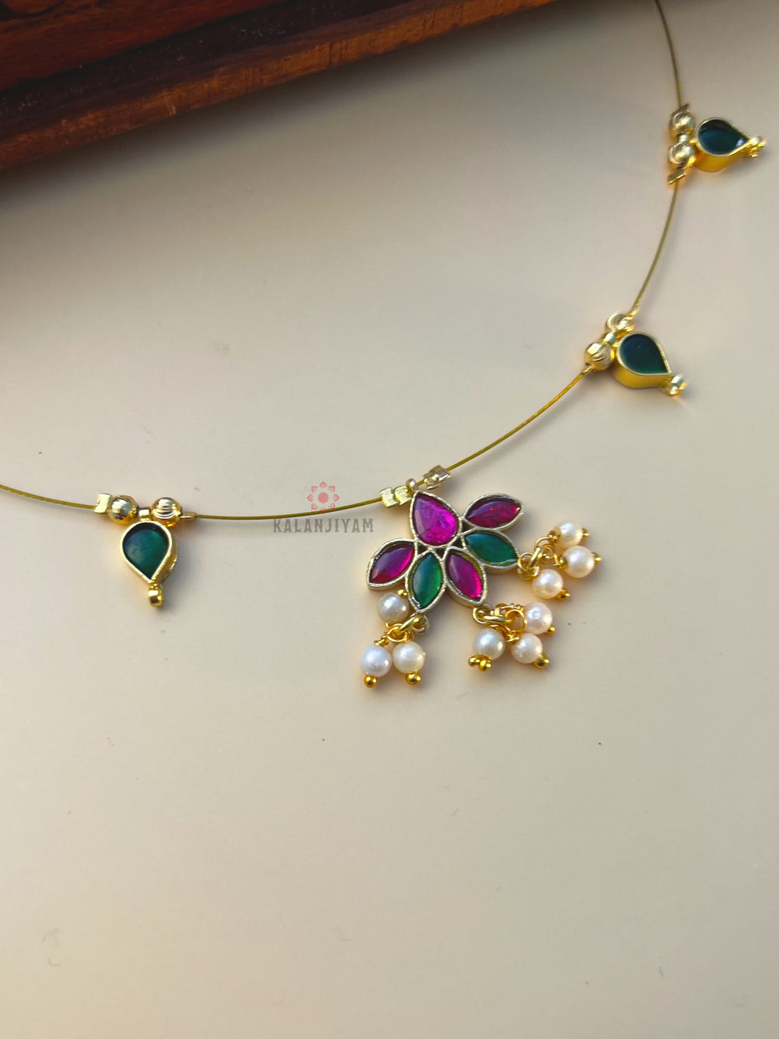 Multicoloured Floral Kundan Neckpiece